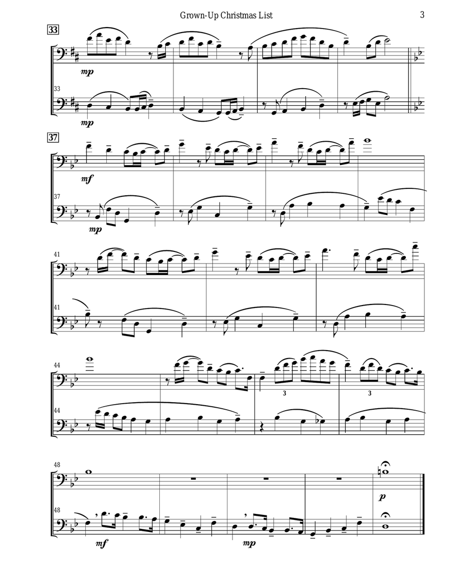 Grown-Up Christmas List Grown-Up Christmas List Tenor Saxophone scores gallery preview page 4