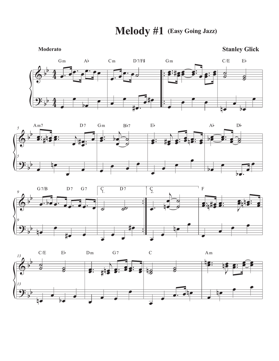 Songs of Easy Play Jazz Book #4 Piano Solo scores gallery preview page 1