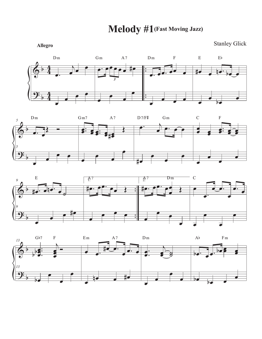 Songs of Easy Play Jazz Book #5 Piano Solo scores gallery preview page 1
