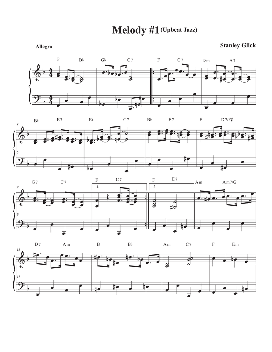 Songs of Easy Play Jazz Book #6 Piano Solo scores gallery preview page 1
