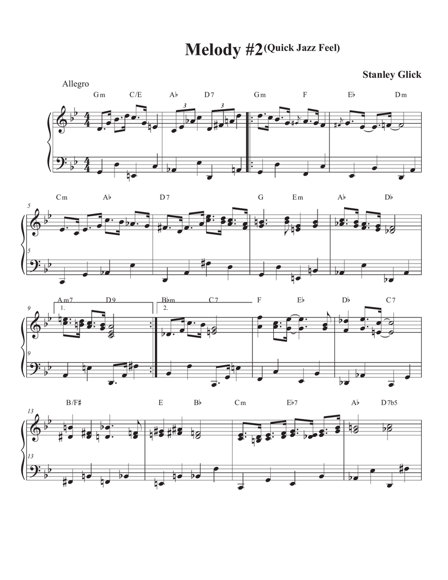 Songs of Easy Play Jazz Book #6 Piano Solo scores gallery preview page 3