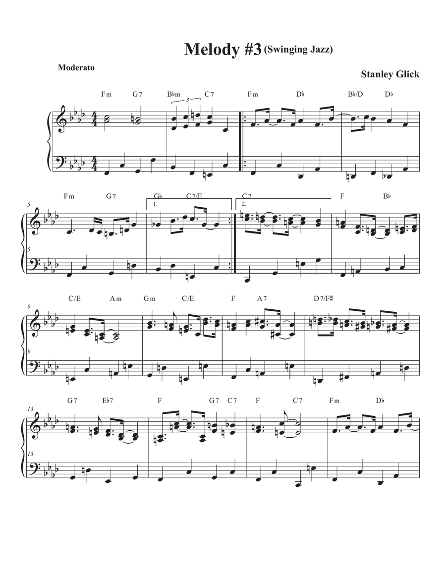 Songs of Easy Play Jazz Book #6 Piano Solo scores gallery preview page 5