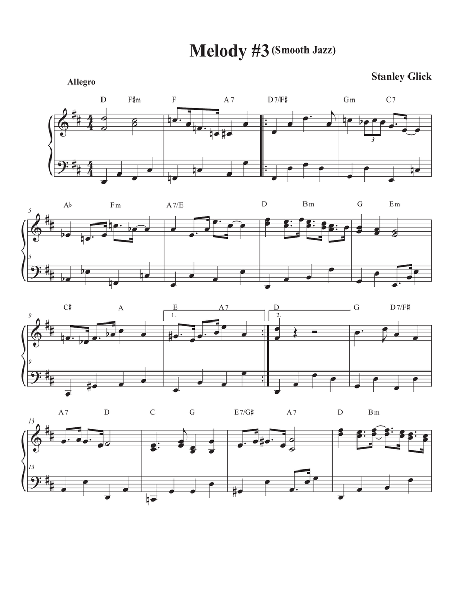 Songs of Easy Play Jazz Book #7 Piano Solo scores gallery preview page 5