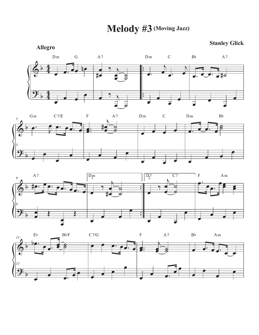 Songs of Easy Play Jazz Book #8 Piano Solo scores gallery preview page 5