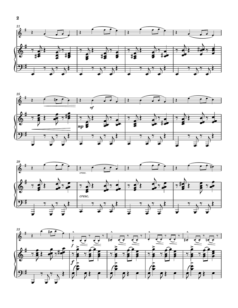 Carol of the Bells Fantasy for alto sax and piano Alto Saxophone scores gallery preview page 2