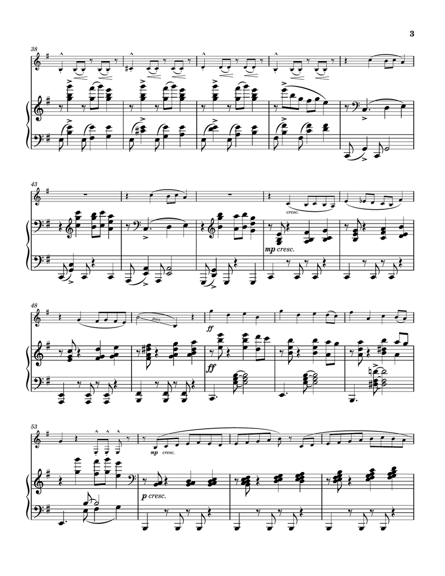 Carol of the Bells Fantasy for alto sax and piano Alto Saxophone scores gallery preview page 3