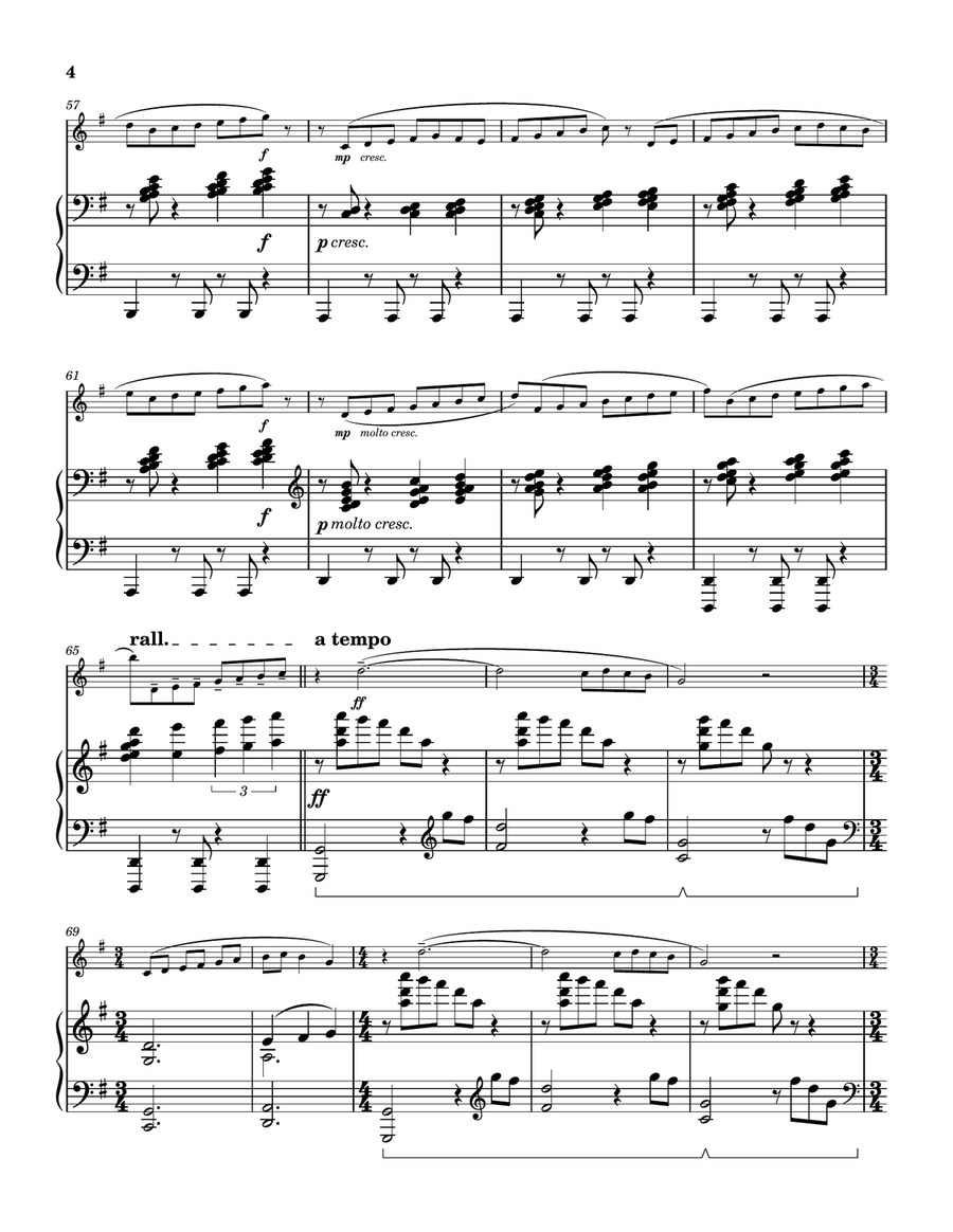 Carol of the Bells Fantasy for alto sax and piano Alto Saxophone scores gallery preview page 4