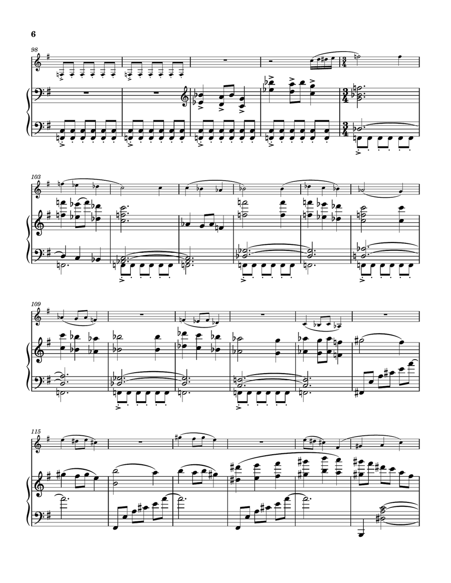 Carol of the Bells Fantasy for alto sax and piano Alto Saxophone scores gallery preview page 6
