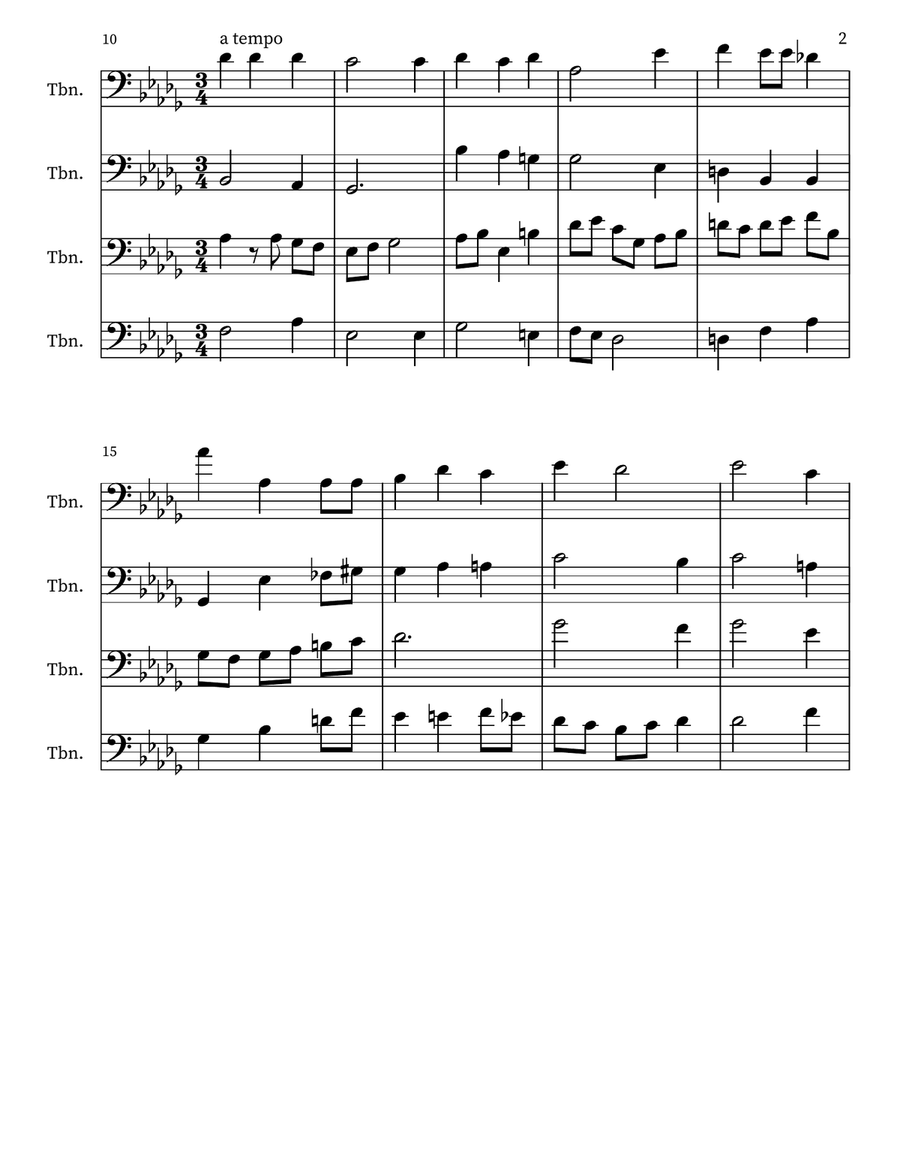 We Wish You a Melancholy Christmas for Trombone Quartet Brass Quartet scores gallery preview page 2