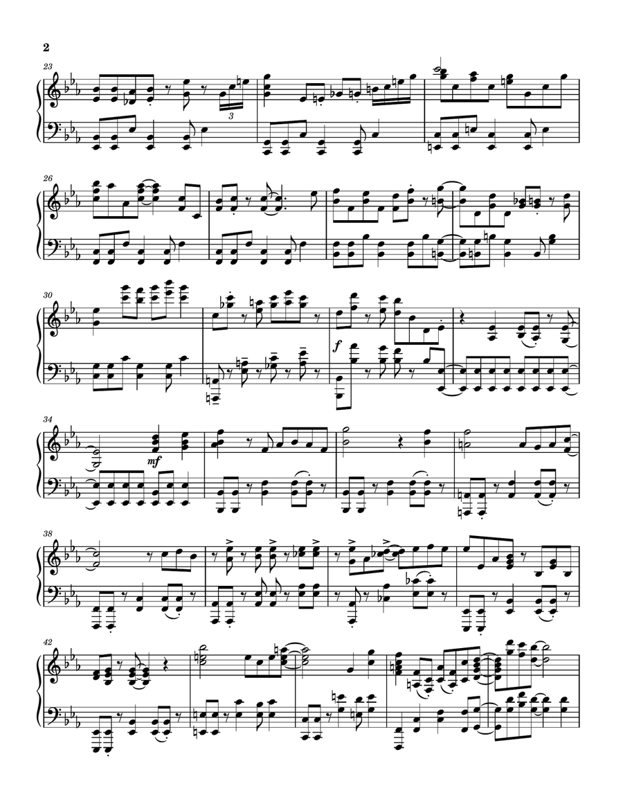 Nocturne in E-flat major (not your mom's version) Piano Solo scores gallery preview page 2