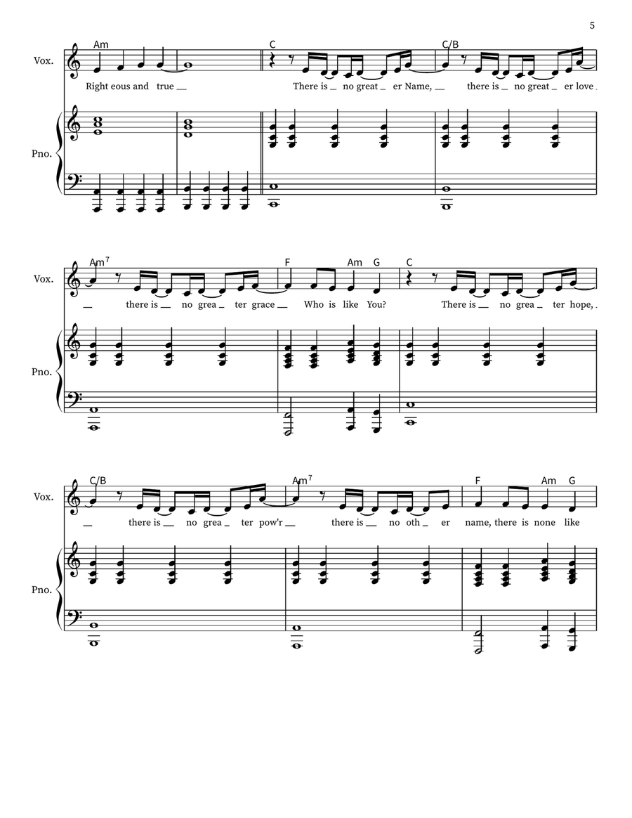 There Is None Like You There Is None Like You Voice scores gallery preview page 5