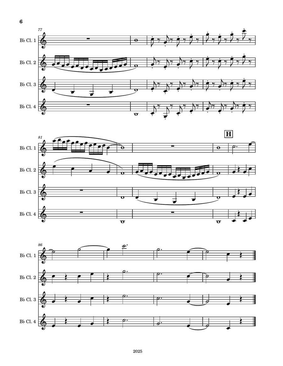 Clarinet Quartet No. 1325 Clarinet Quartet scores gallery preview page 6