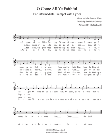 O Come All Ye Faithful for Trumpet