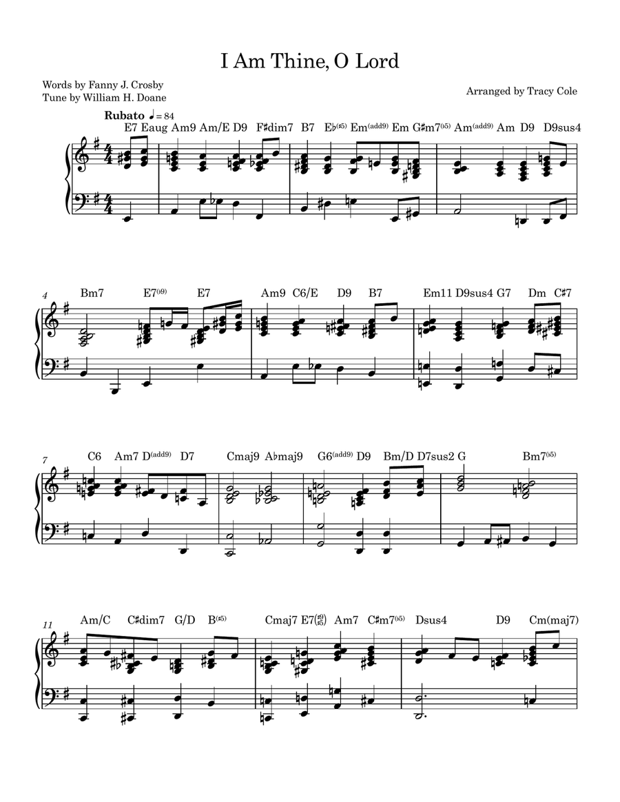 I Am Thine, O Lord I Am Thine, O Lord Piano Solo scores gallery preview page 1
