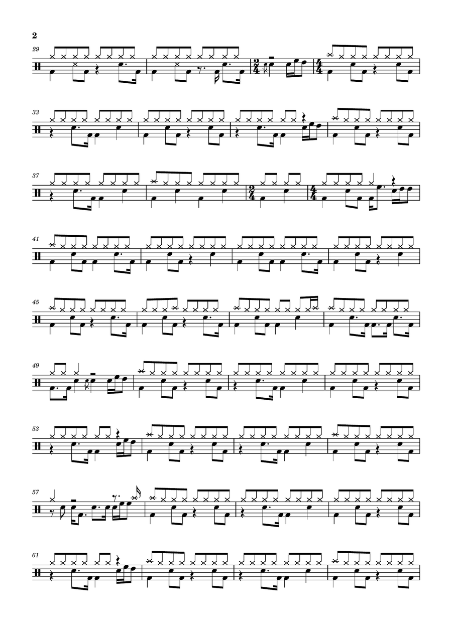Anytime You Need A Friend Drum Set scores gallery preview page 2