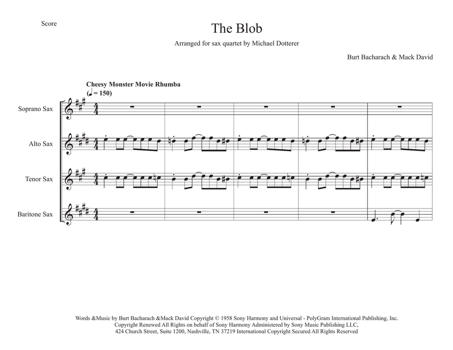 The Blob Saxophone Quartet scores gallery preview page 2