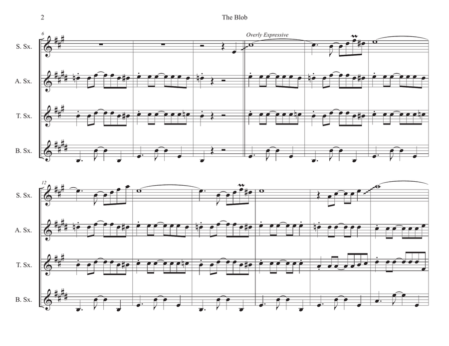 The Blob Saxophone Quartet scores gallery preview page 3