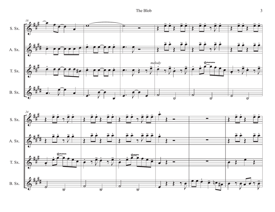 The Blob Saxophone Quartet scores gallery preview page 4