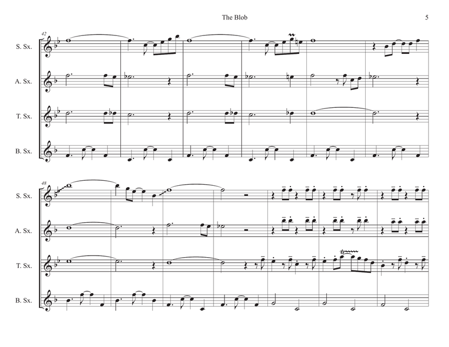 The Blob Saxophone Quartet scores gallery preview page 6