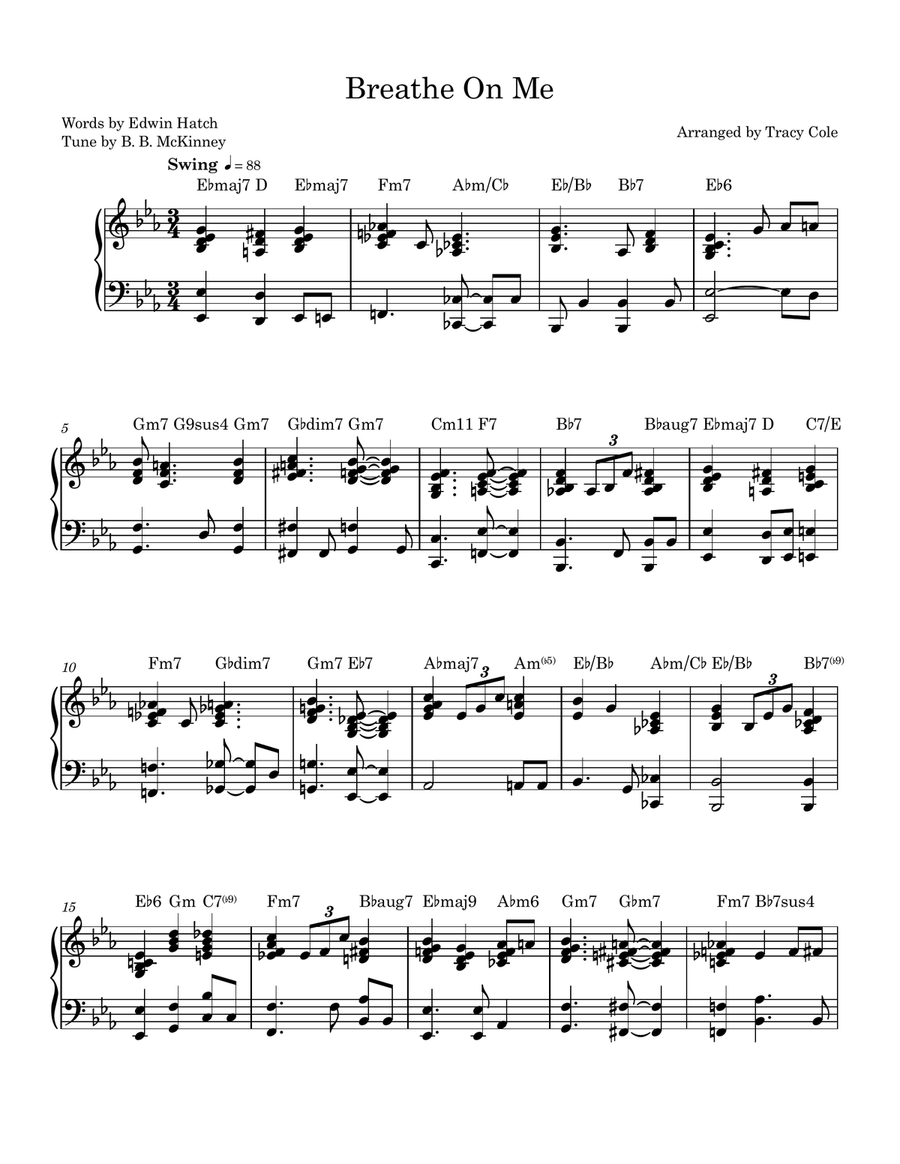 Breathe On Me Breathe On Me Piano Solo scores gallery preview page 1