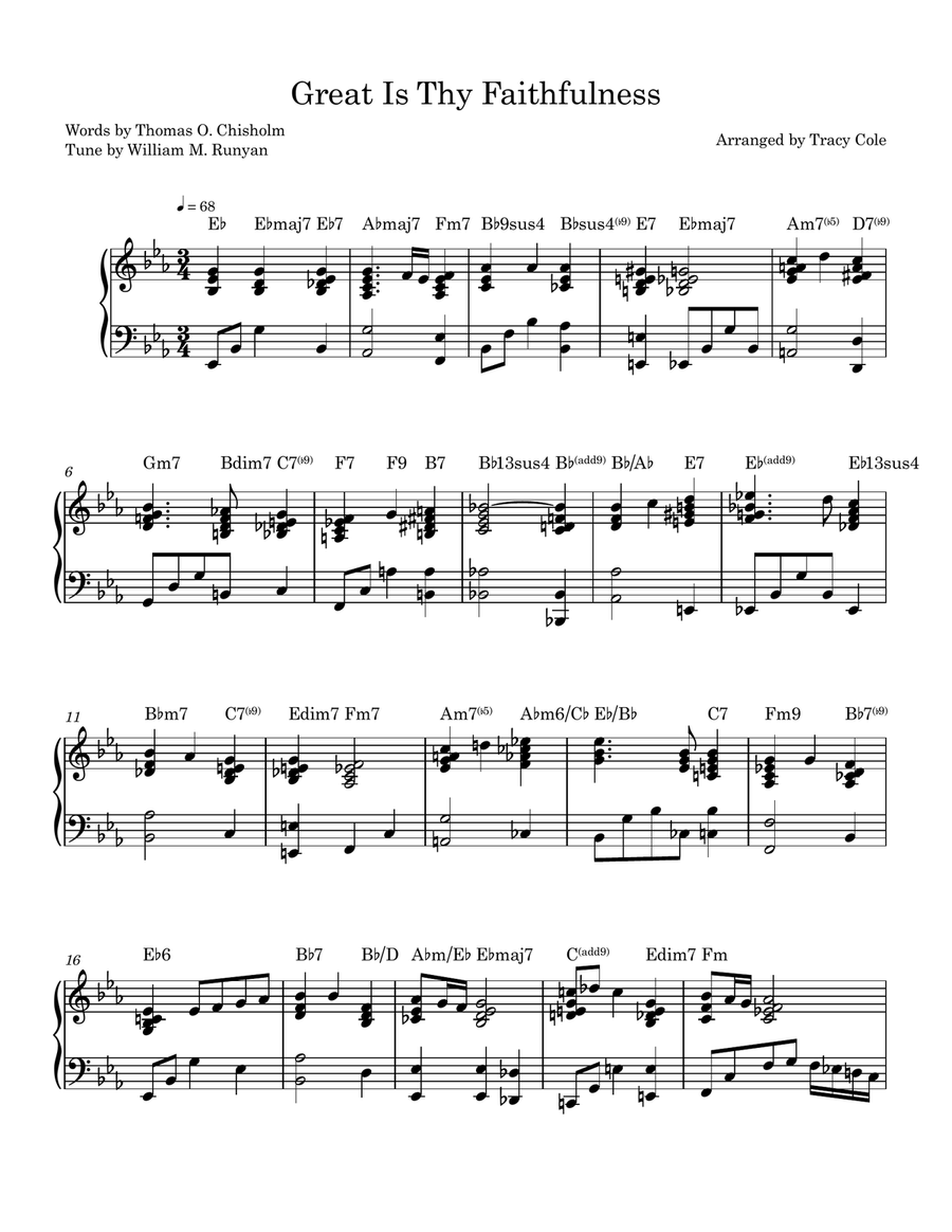 Great Is Thy Faithfulness Piano Solo scores gallery preview page 1