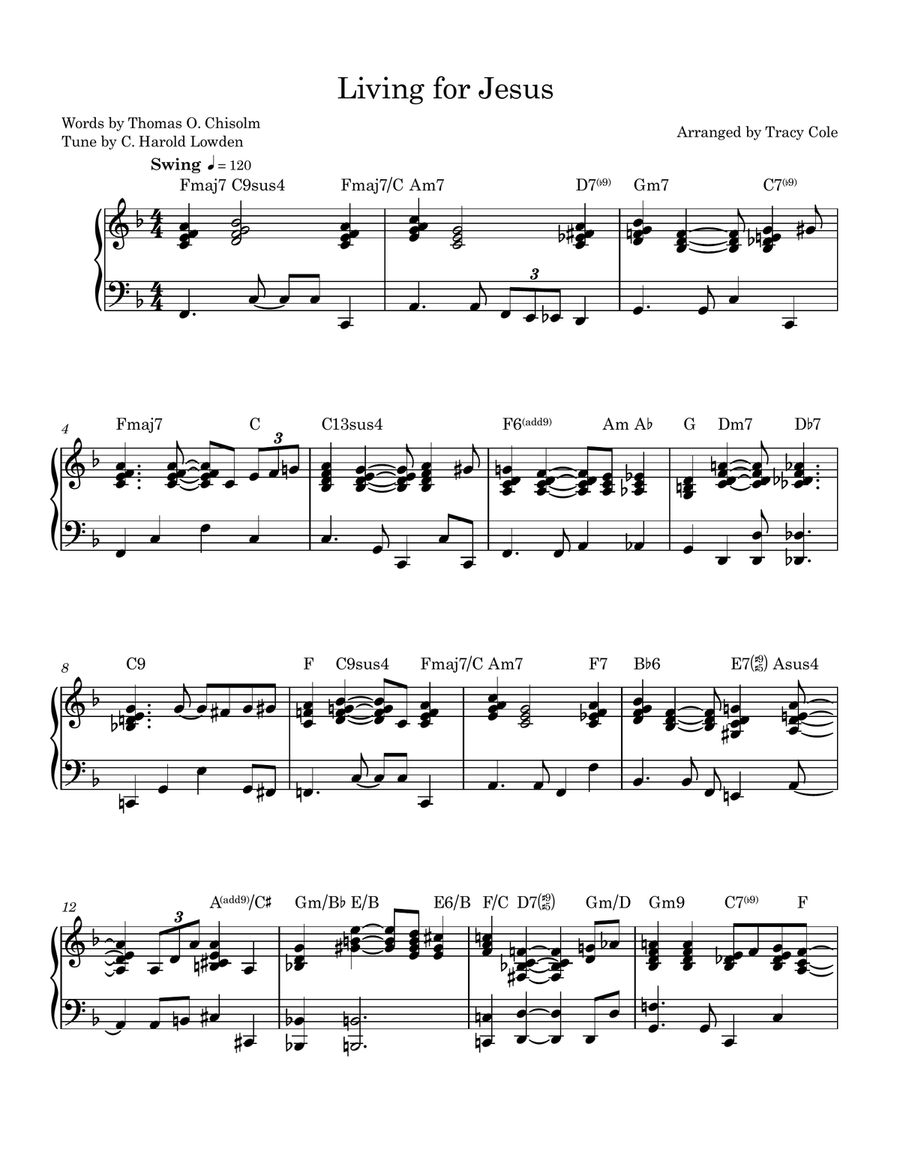 Living for Jesus Living for Jesus Piano Solo scores gallery preview page 1