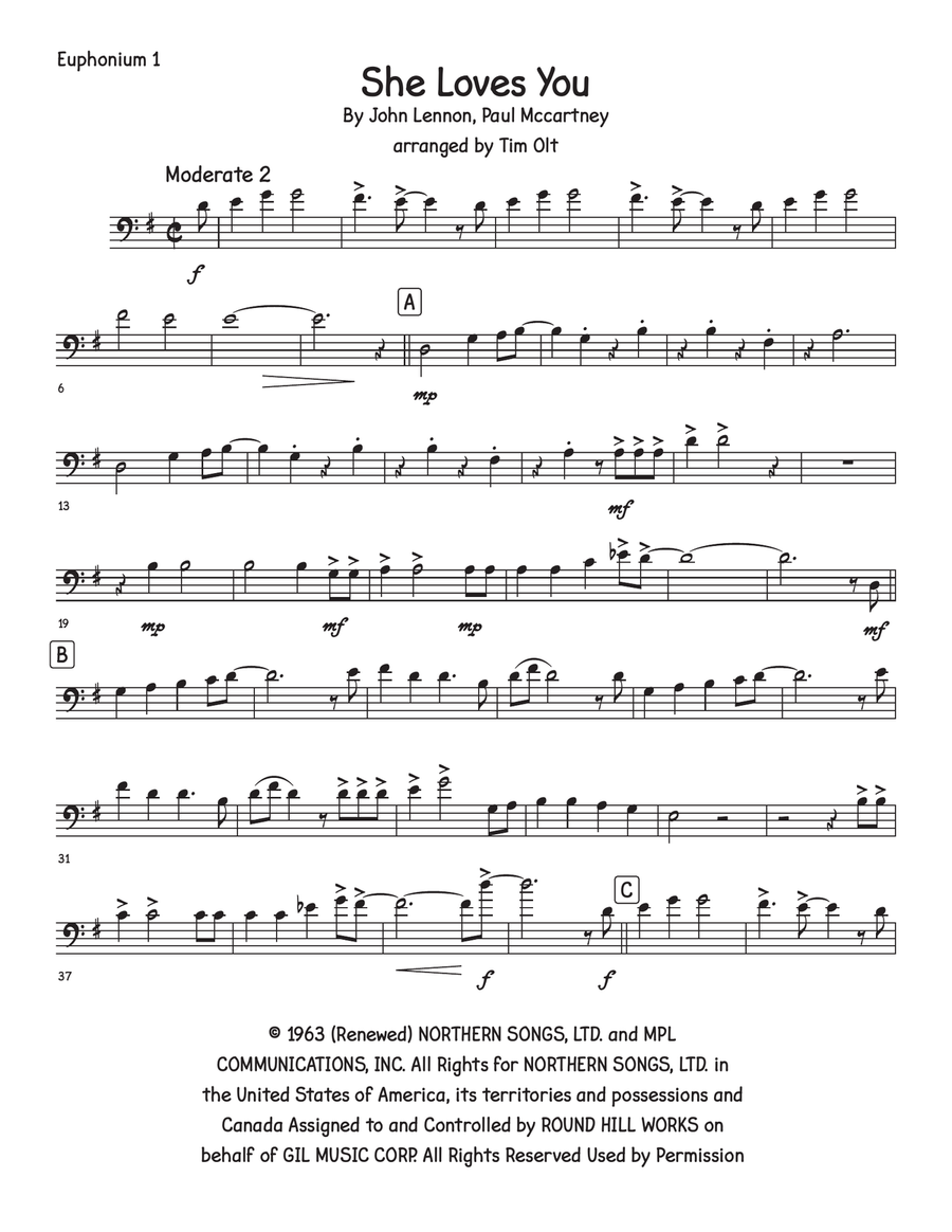 She Loves You She Loves You Brass Quartet scores gallery preview page 6