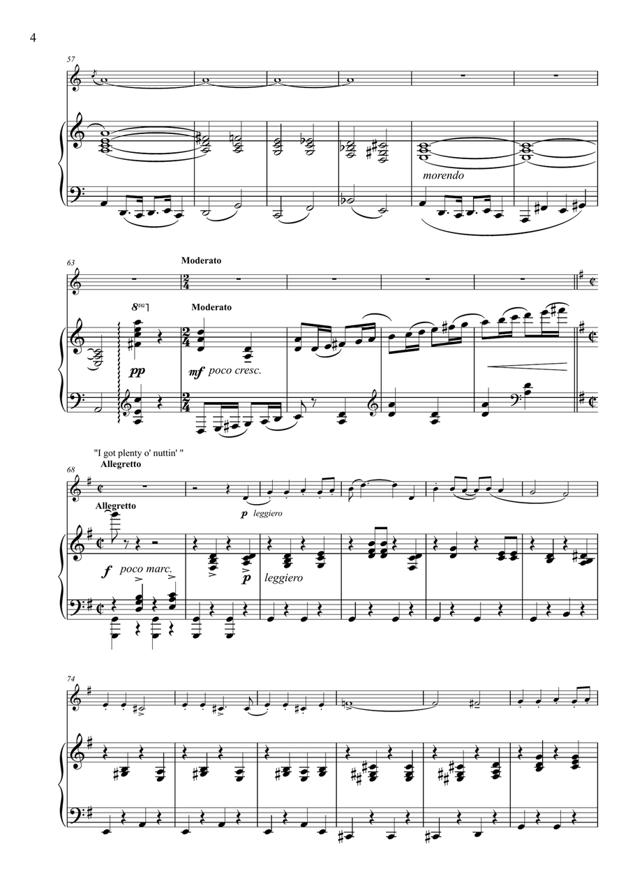 Medley: Summertime with I Got Plenty O' Nuttin', It Ain't Necessarily So, Bess, You Is My Woman, ... Chamber Music scores gallery preview page 5