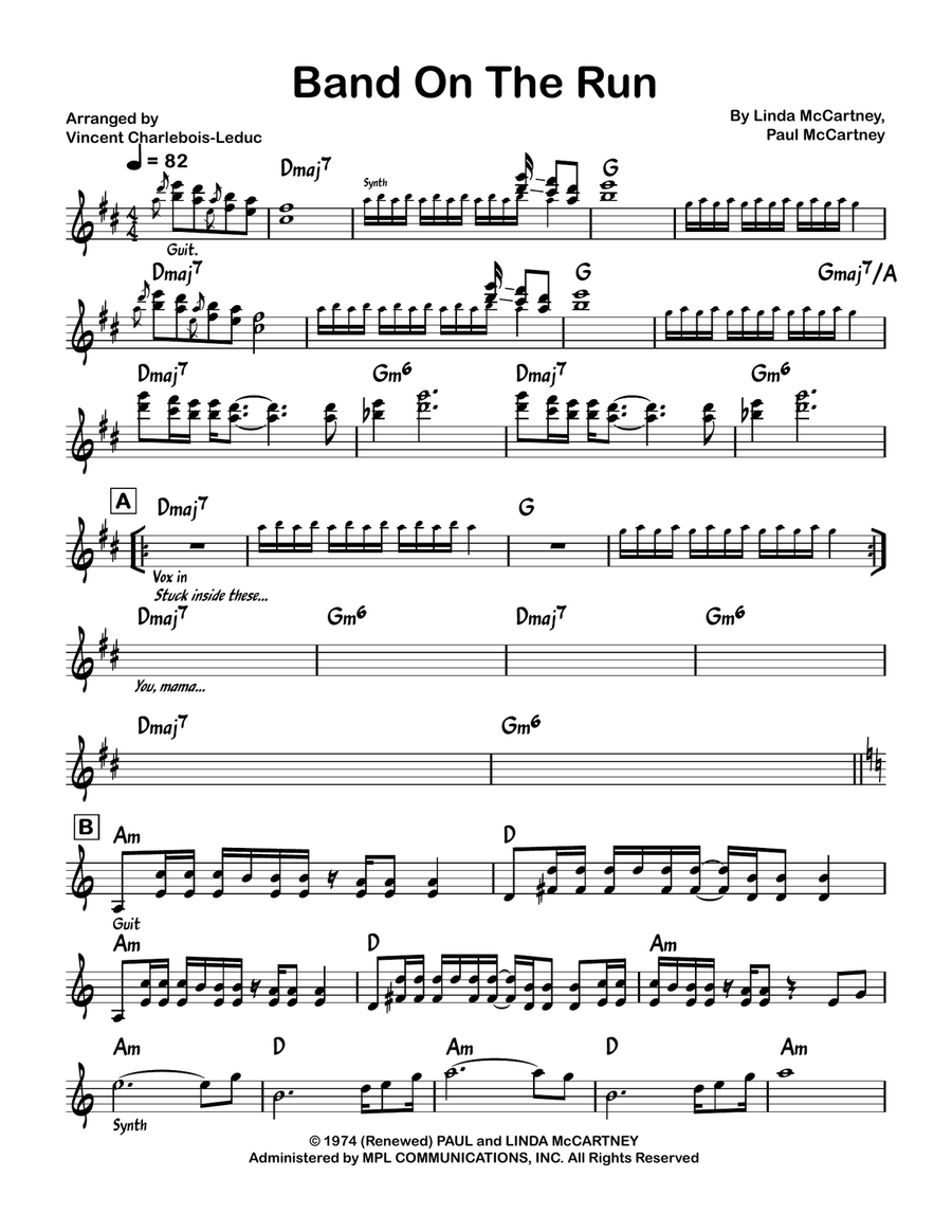 Band On The Run Band On The Run Piano scores gallery preview page 1