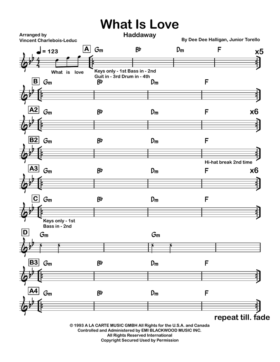 What Is Love What Is Love Piano scores gallery preview page 1