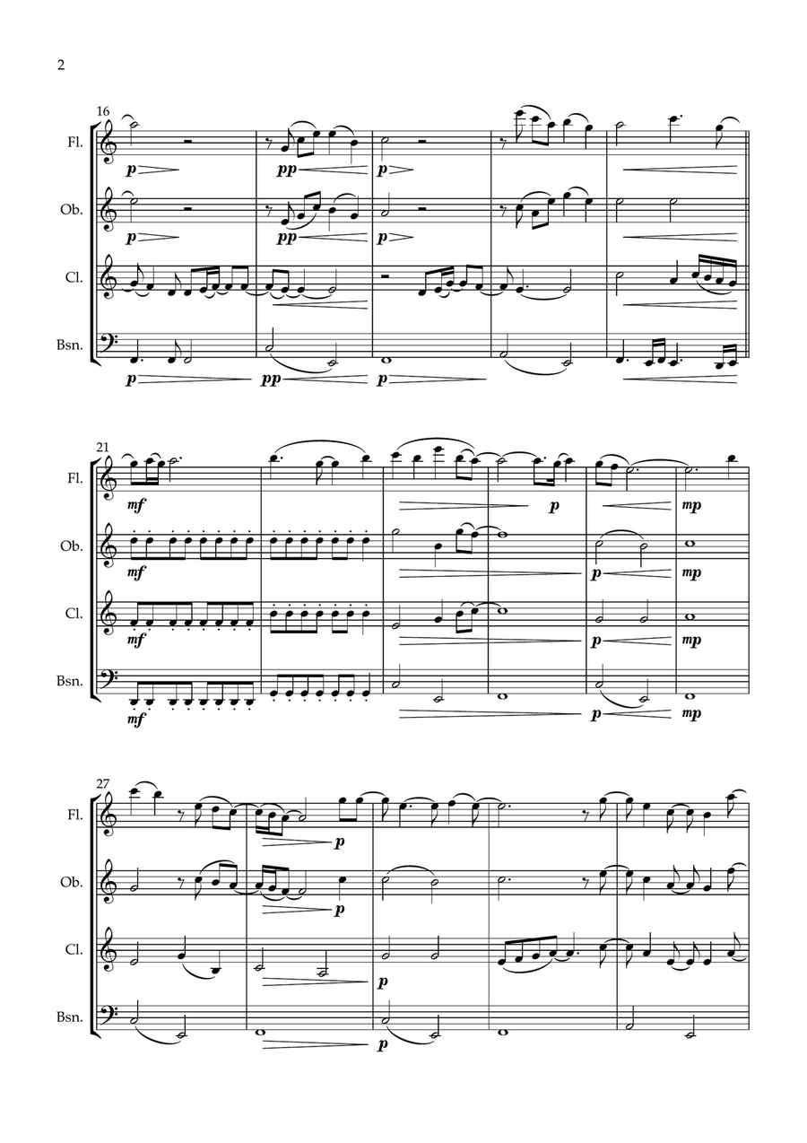 What Was I Made For? What Was I Made For? Woodwind Quartet scores gallery preview page 3