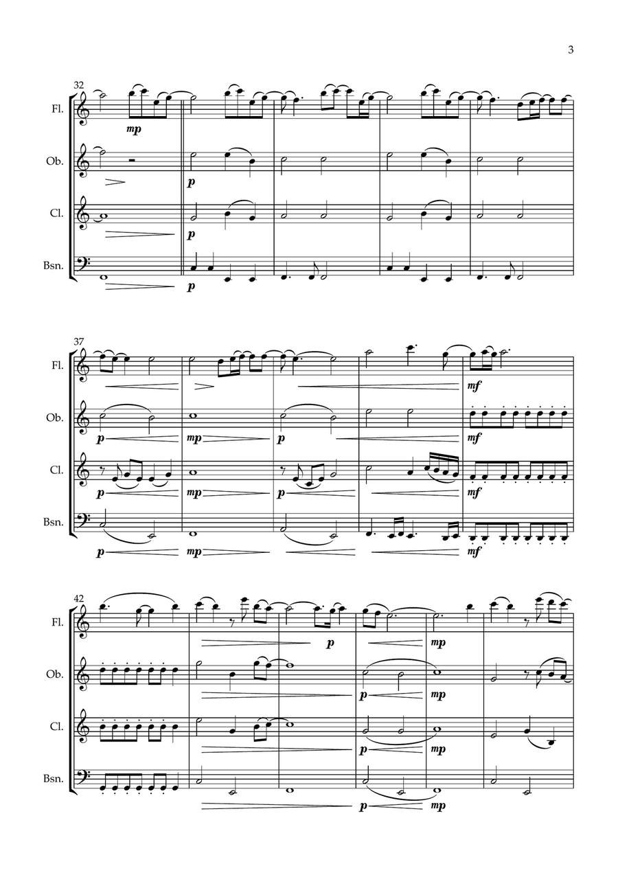 What Was I Made For? What Was I Made For? Woodwind Quartet scores gallery preview page 4