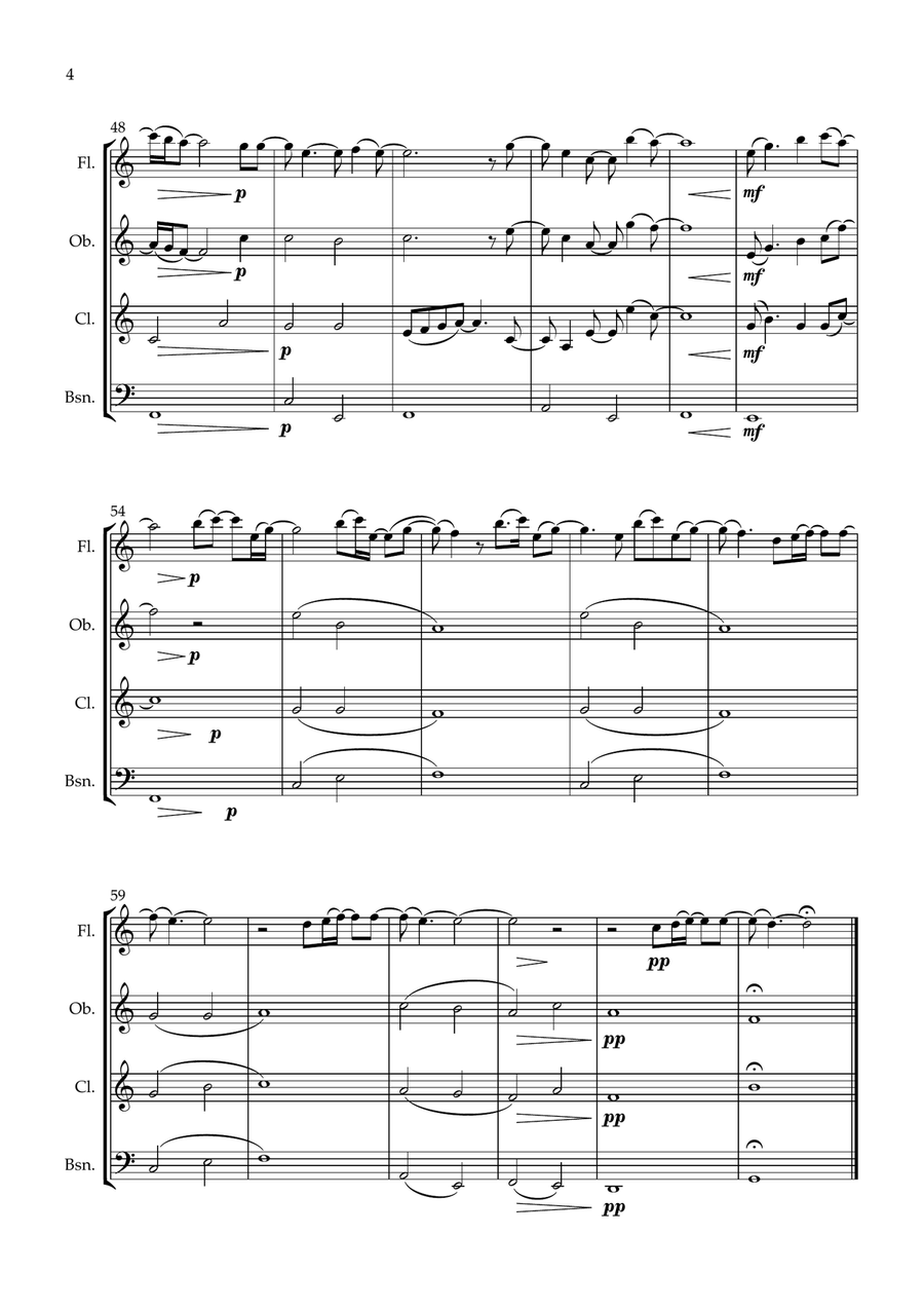 What Was I Made For? What Was I Made For? Woodwind Quartet scores gallery preview page 5