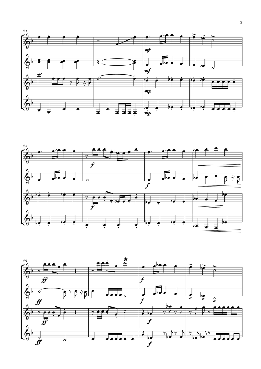 Captain America March Captain America March Guitar Ensemble scores gallery preview page 3