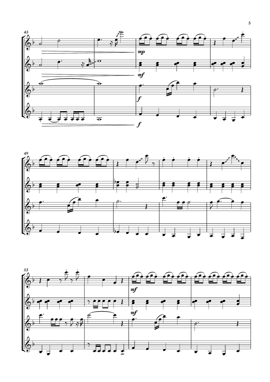 Captain America March Captain America March Guitar Ensemble scores gallery preview page 5