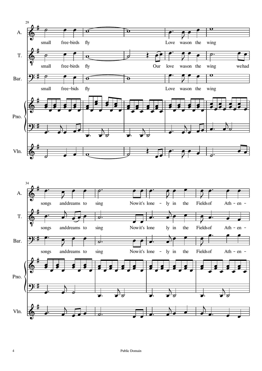 The Fields of Athenry The Fields of Athenry 3-Part scores gallery preview page 4