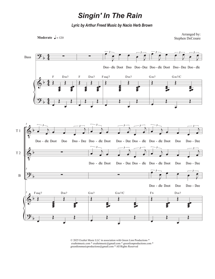 Singin' In The Rain (TTB) TTB scores gallery preview page 1