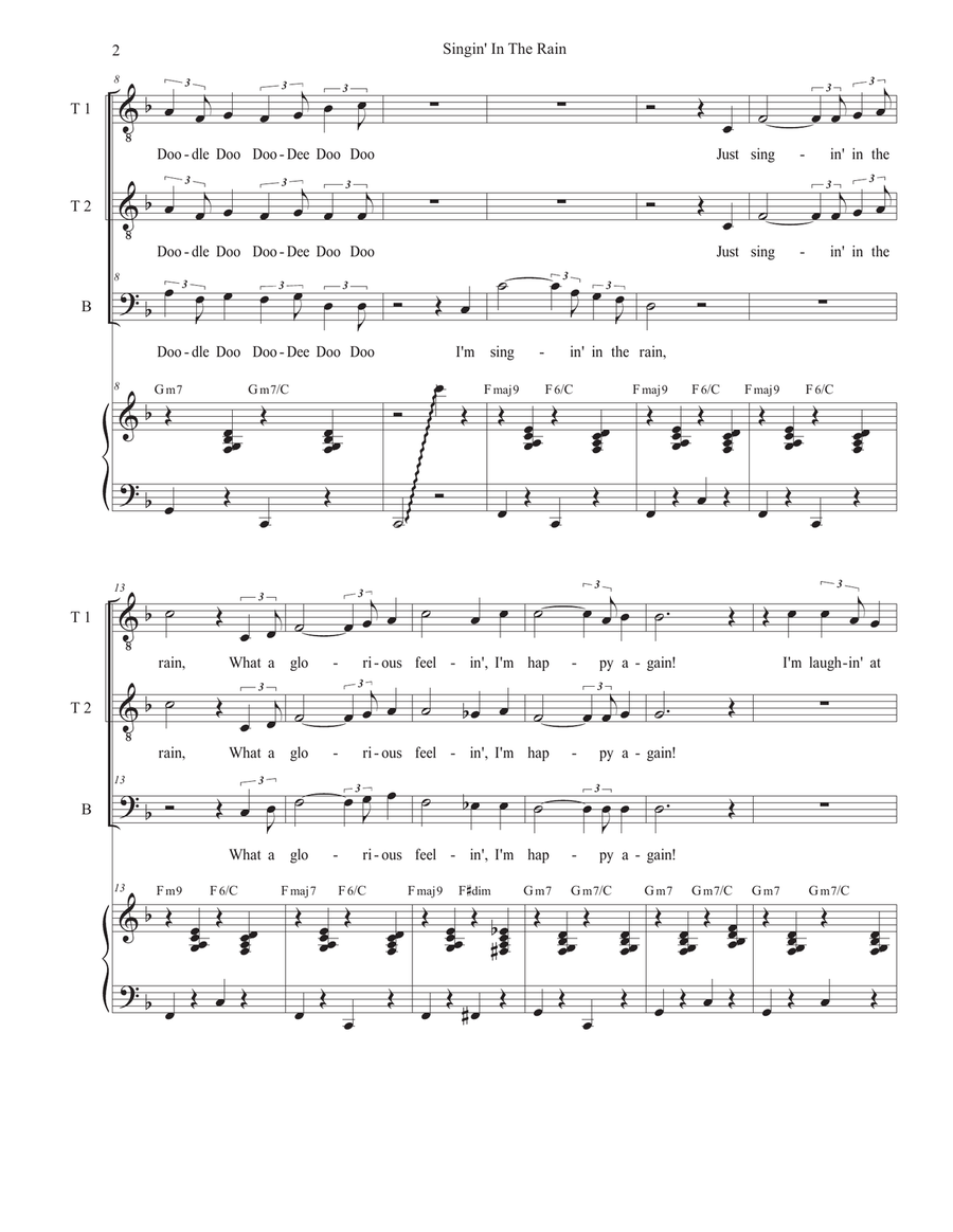Singin' In The Rain (TTB) TTB scores gallery preview page 2