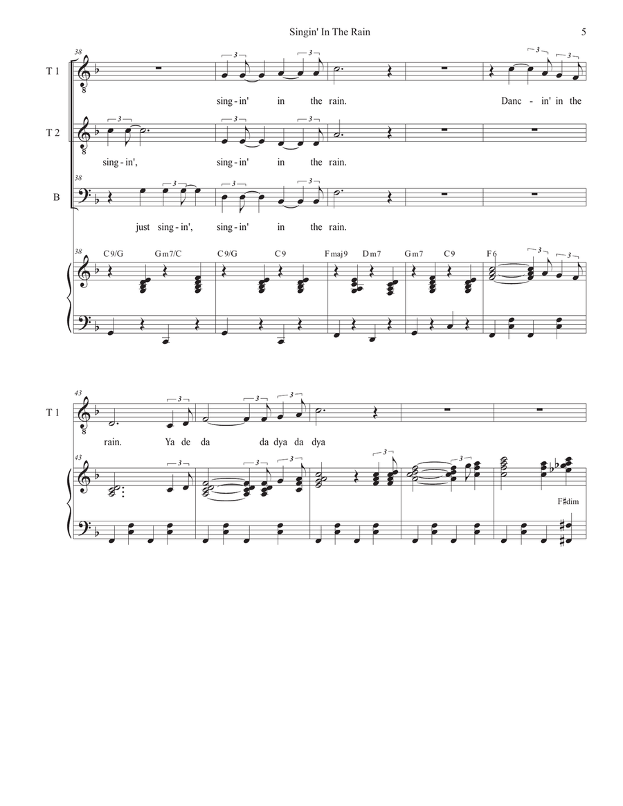 Singin' In The Rain (TTB) TTB scores gallery preview page 5