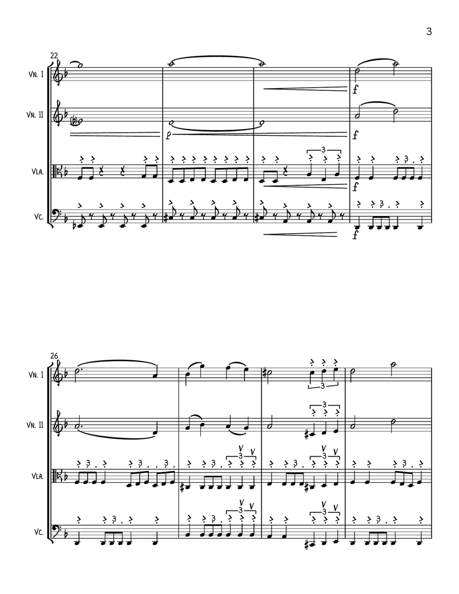 The Traitors Main Theme String Quartet scores gallery preview page 3