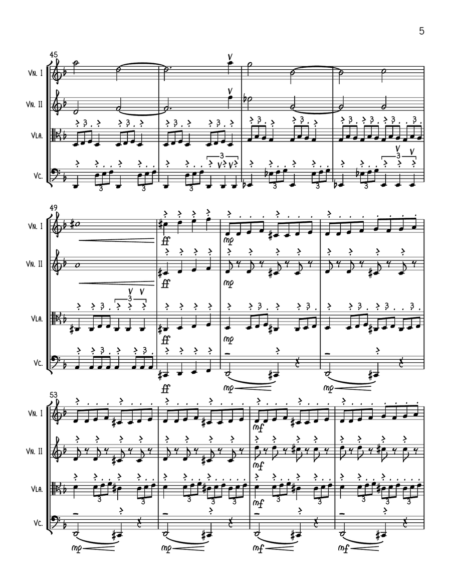 The Traitors Main Theme String Quartet scores gallery preview page 5