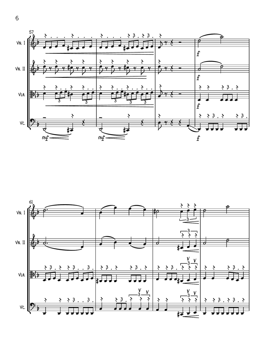 The Traitors Main Theme String Quartet scores gallery preview page 6