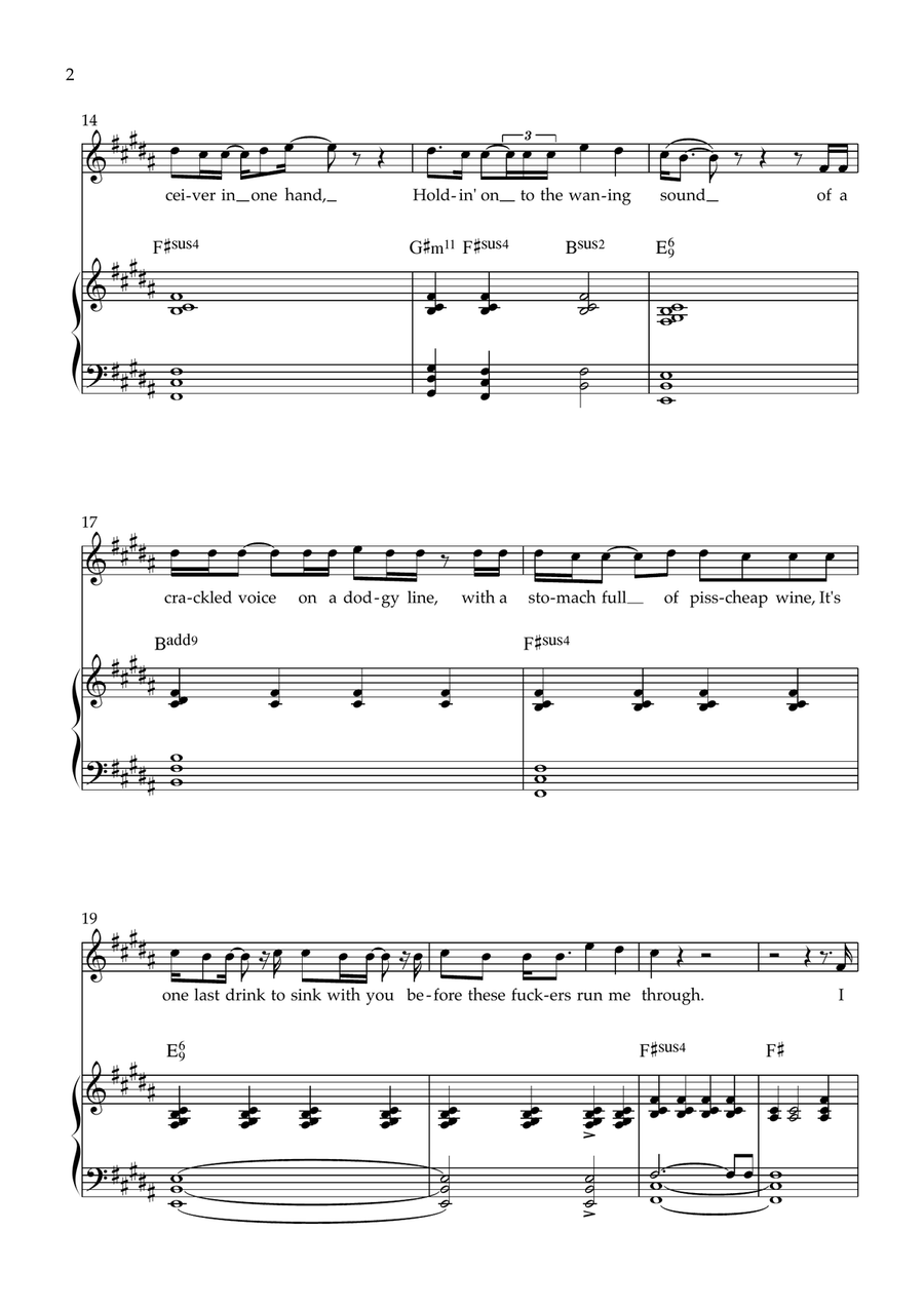 Poltergeists Poltergeists Piano, Vocal scores gallery preview page 2