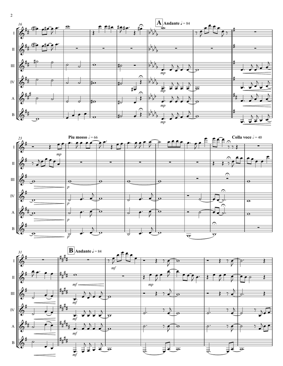 Defying Gravity Clarinet Quintet scores gallery preview page 3