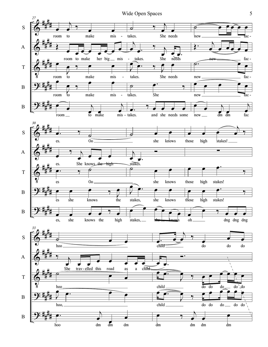 Wide Open Spaces Wide Open Spaces Choir scores gallery preview page 6