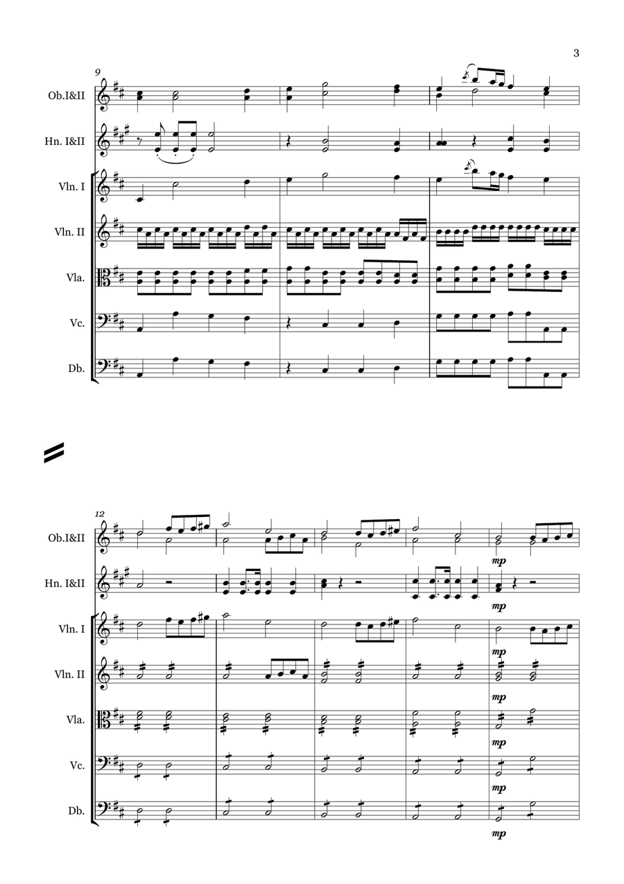 Concerto in D Major for Viola and Orchestra Chamber Orchestra scores gallery preview page 3