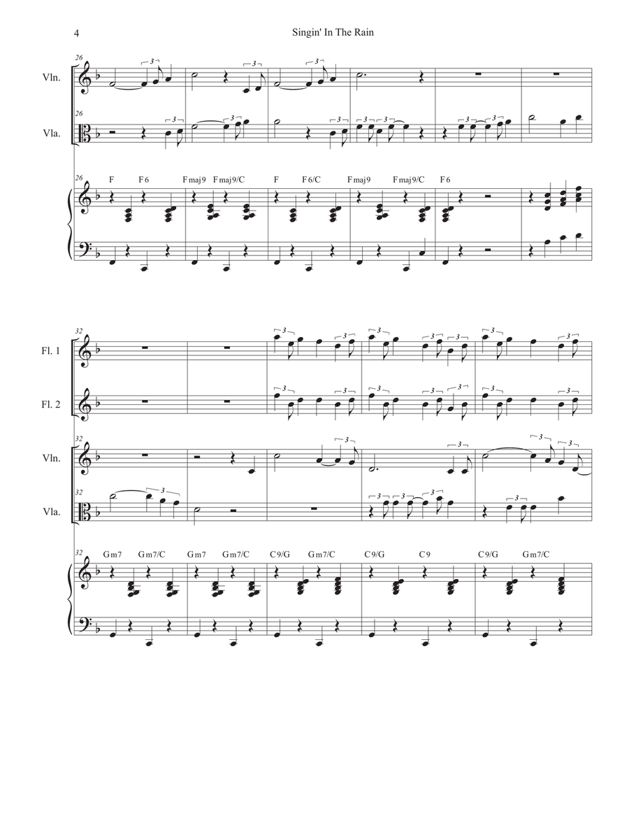 Singin' In The Rain (Duet for Violin and Viola) String Duet scores gallery preview page 4