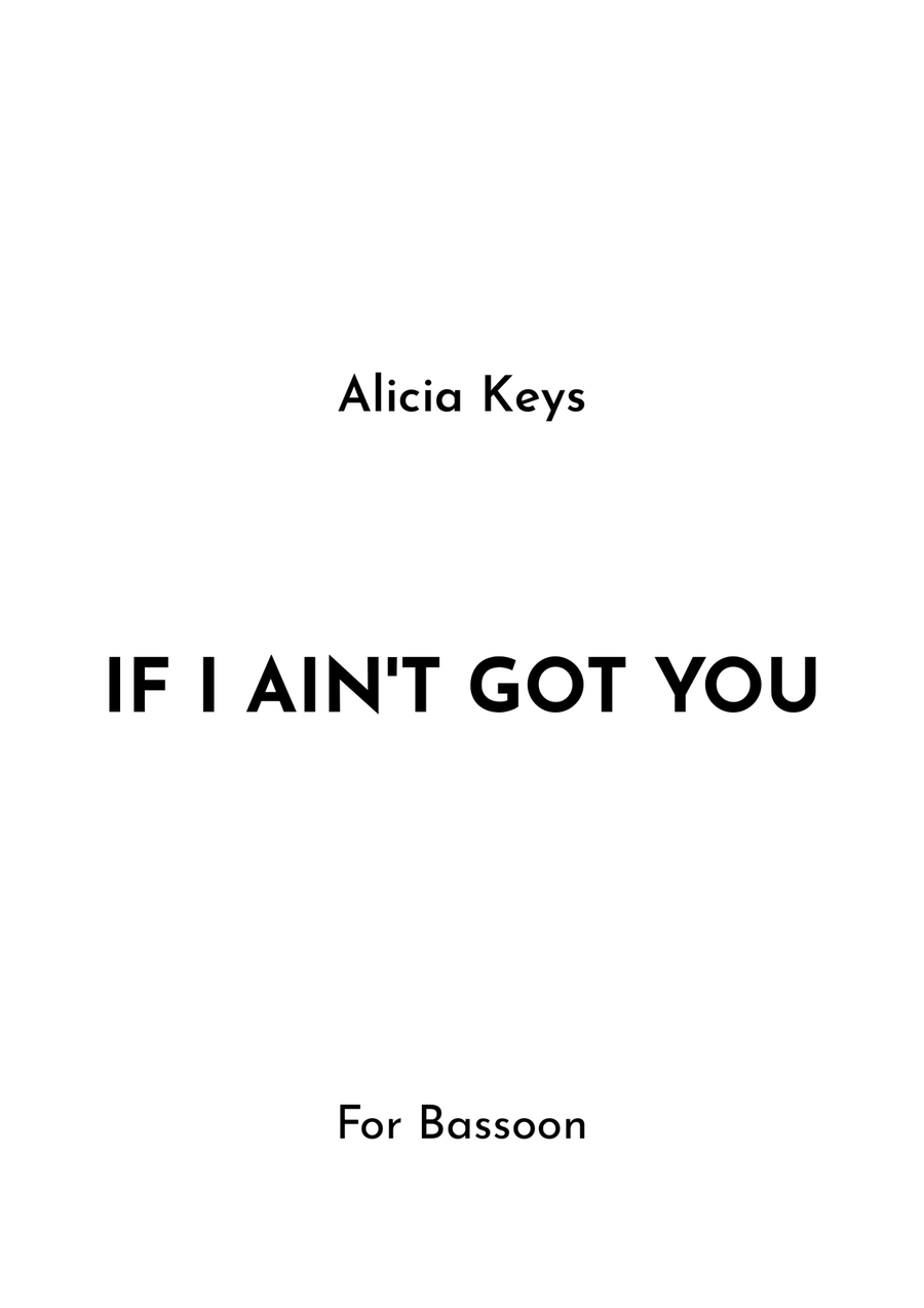 If I Ain't Got You If I Ain't Got You Bassoon Solo scores gallery preview page 1
