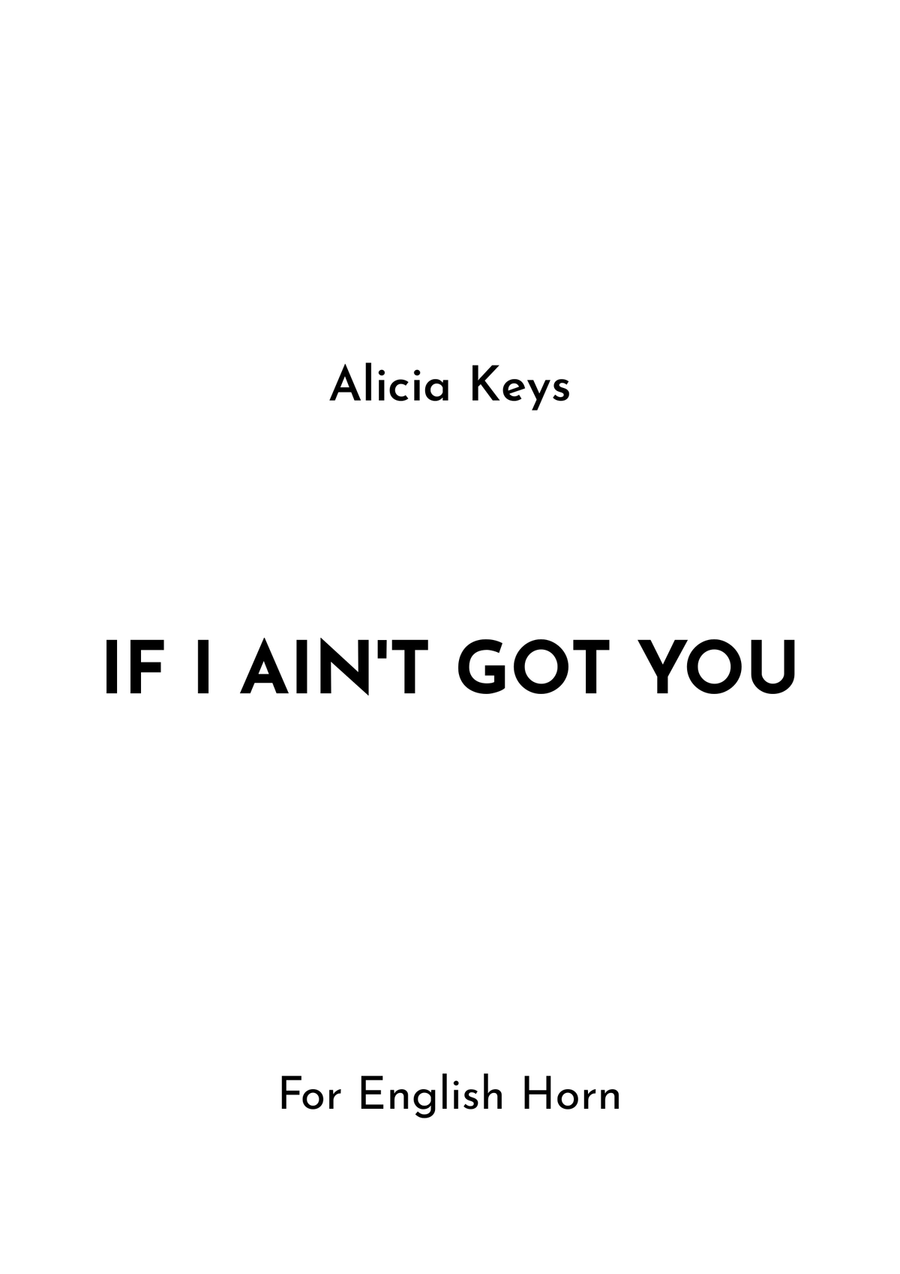 If I Ain't Got You If I Ain't Got You English Horn scores gallery preview page 1