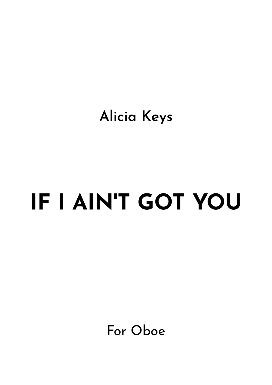 If I Ain't Got You If I Ain't Got You Oboe Solo scores gallery preview page 1
